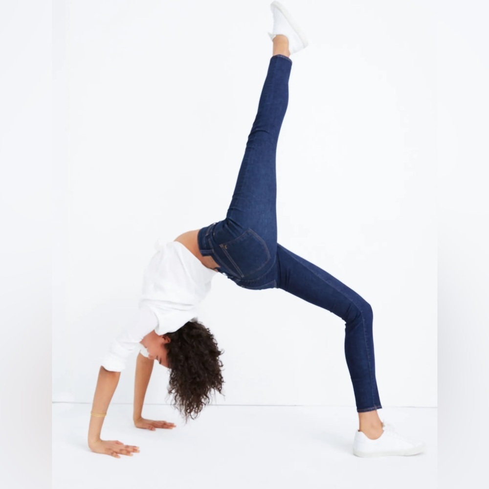 Madewell Blue Skinny Jeans High-Waisted - Picture 2 of 9